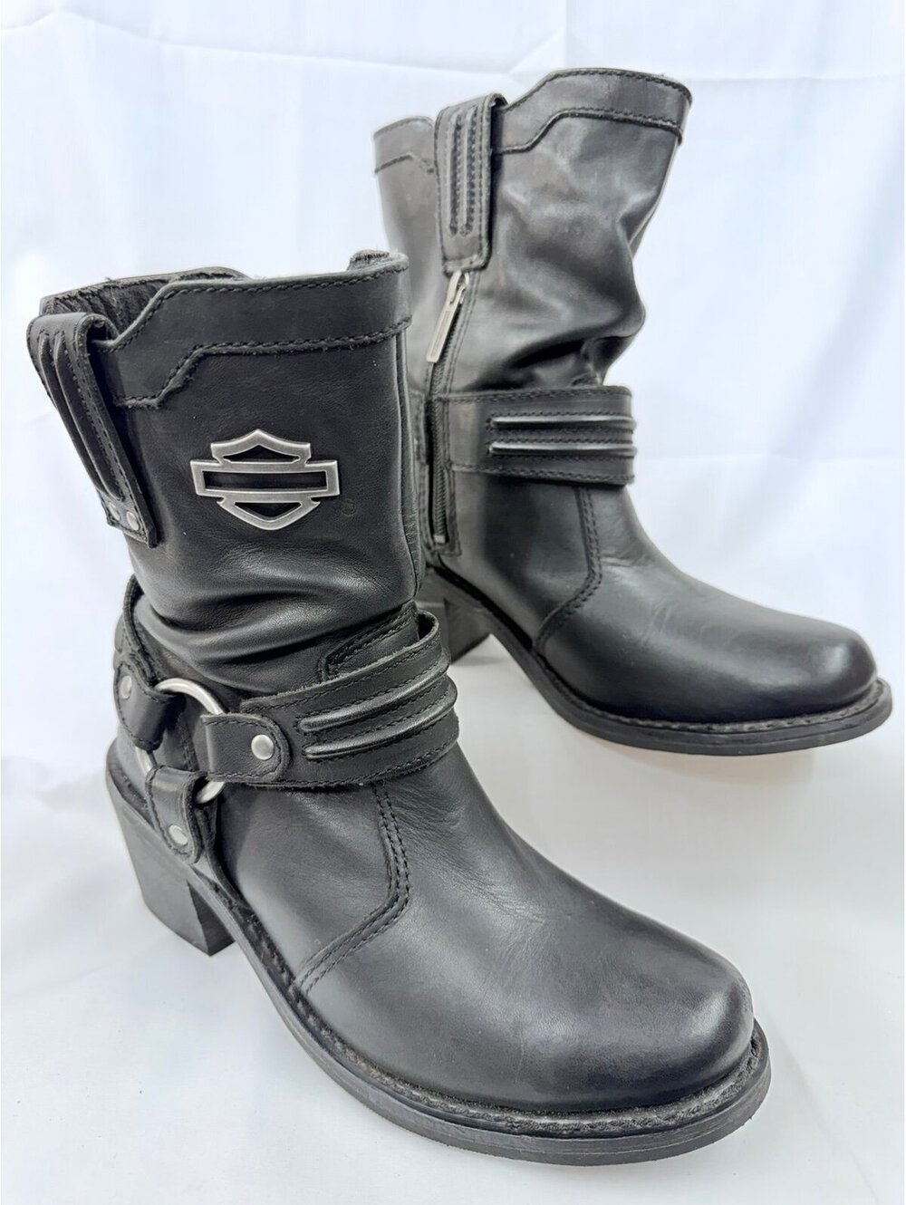 Harley-Davidson Jade Motorcycle Boot 7 M Black WOMENS Leather Riding D83561